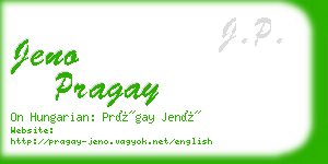 jeno pragay business card